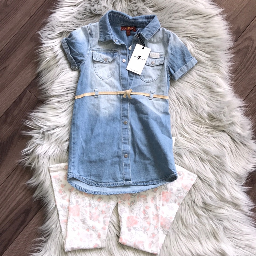 7 for all Mankind toddler girls 2 piece set